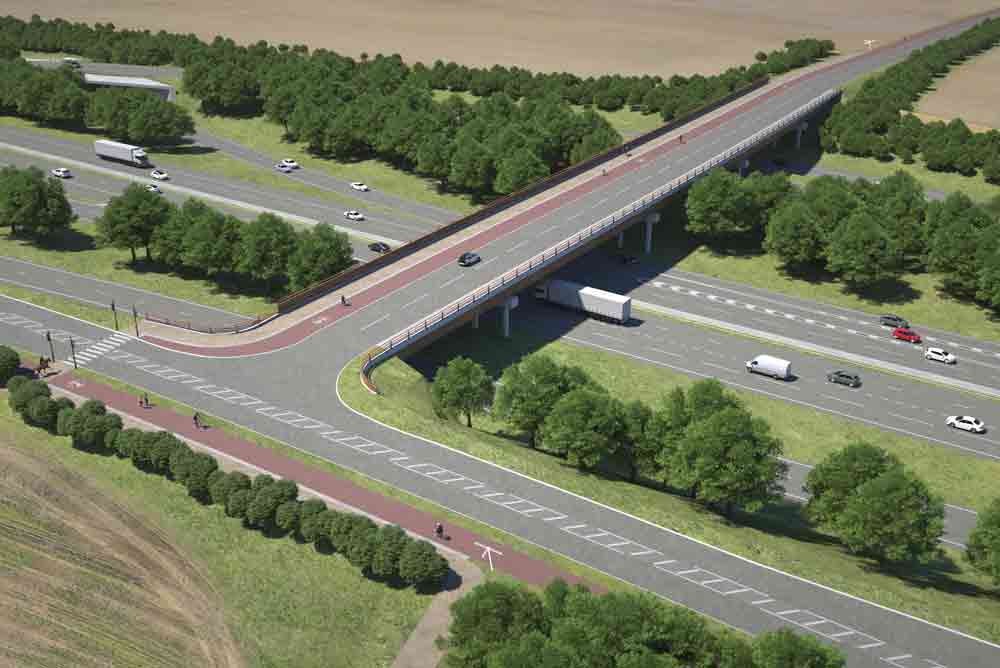 Artist impression of the new Rectory Road bridge