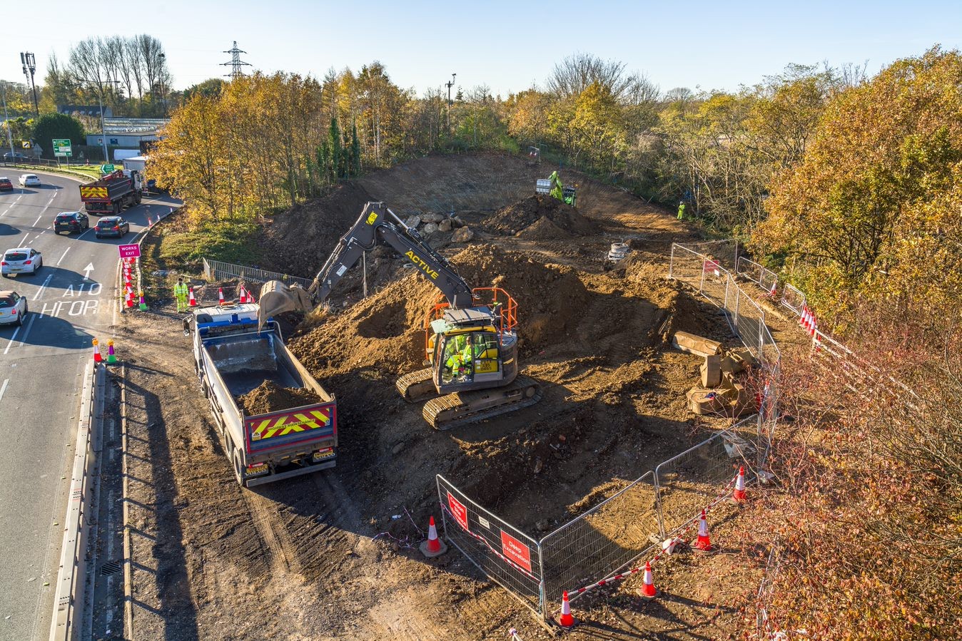 Work on the M25 Junction 25