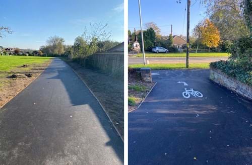 Completed cycle path at Goonhavern