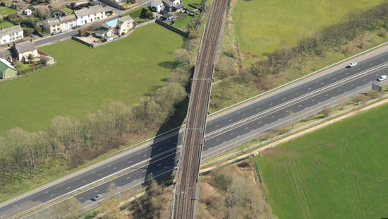 M6 lane closure for railway bridge replacement preparation