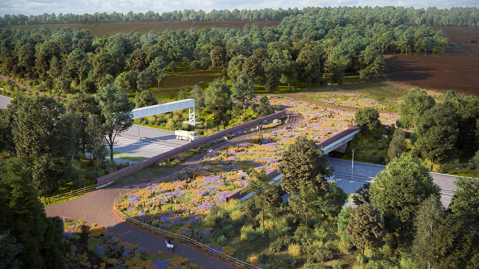 Artist's impression of the new heathland bridge