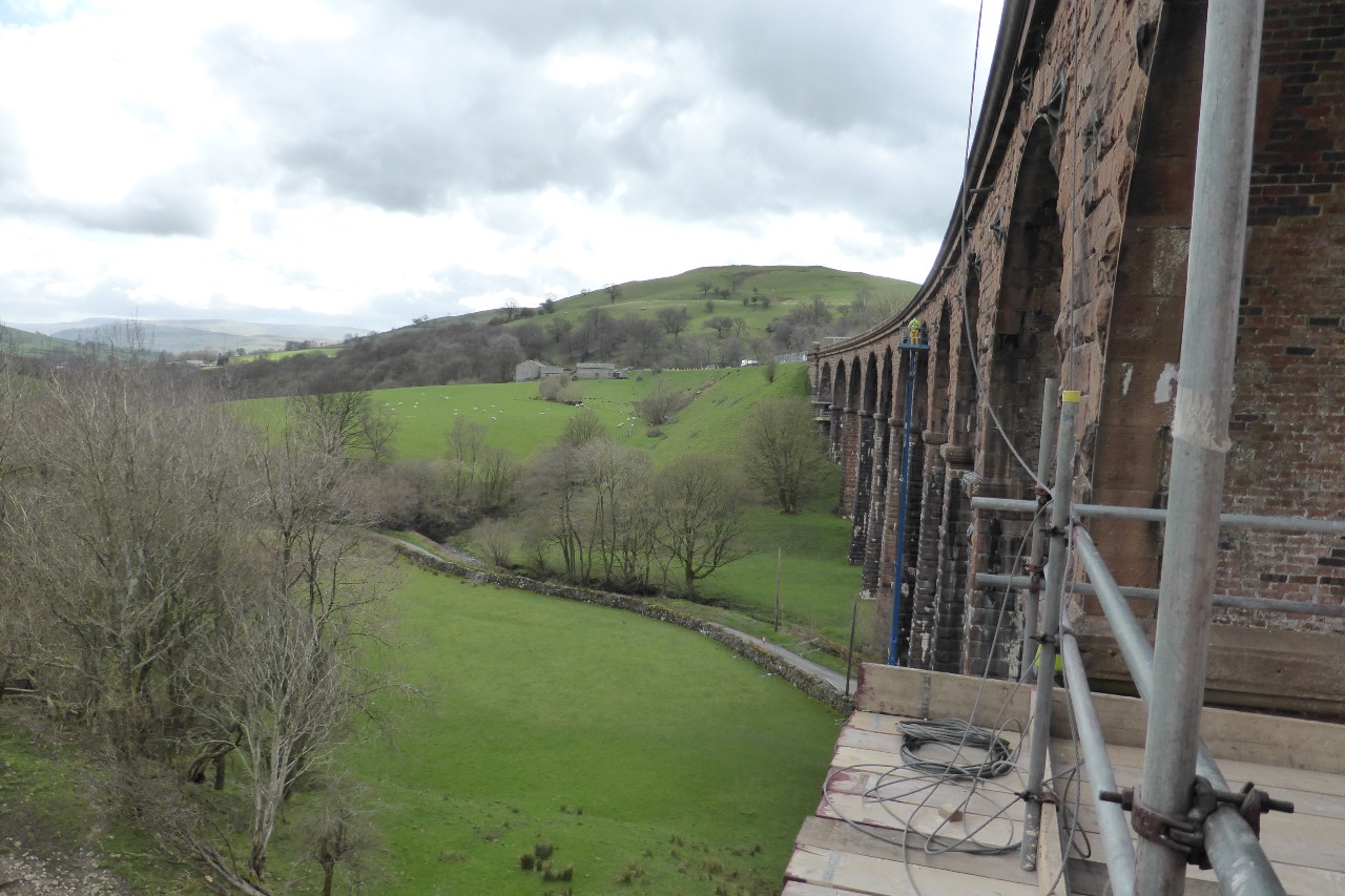 Scaffolding on Lowgill Viaduct