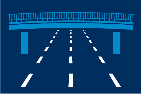 motorway and bridge infographic