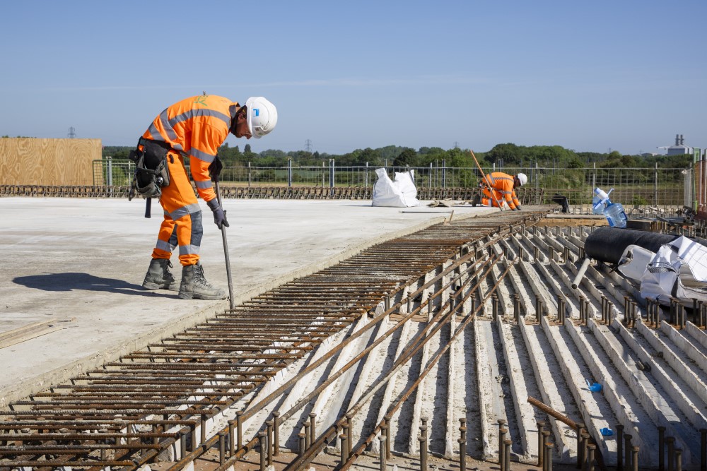 Working on the new East Coast Mainline bridge