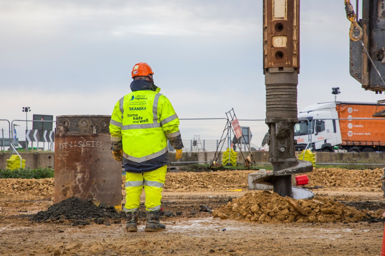 Work taking place at the Black Cat roundabout - December 2024