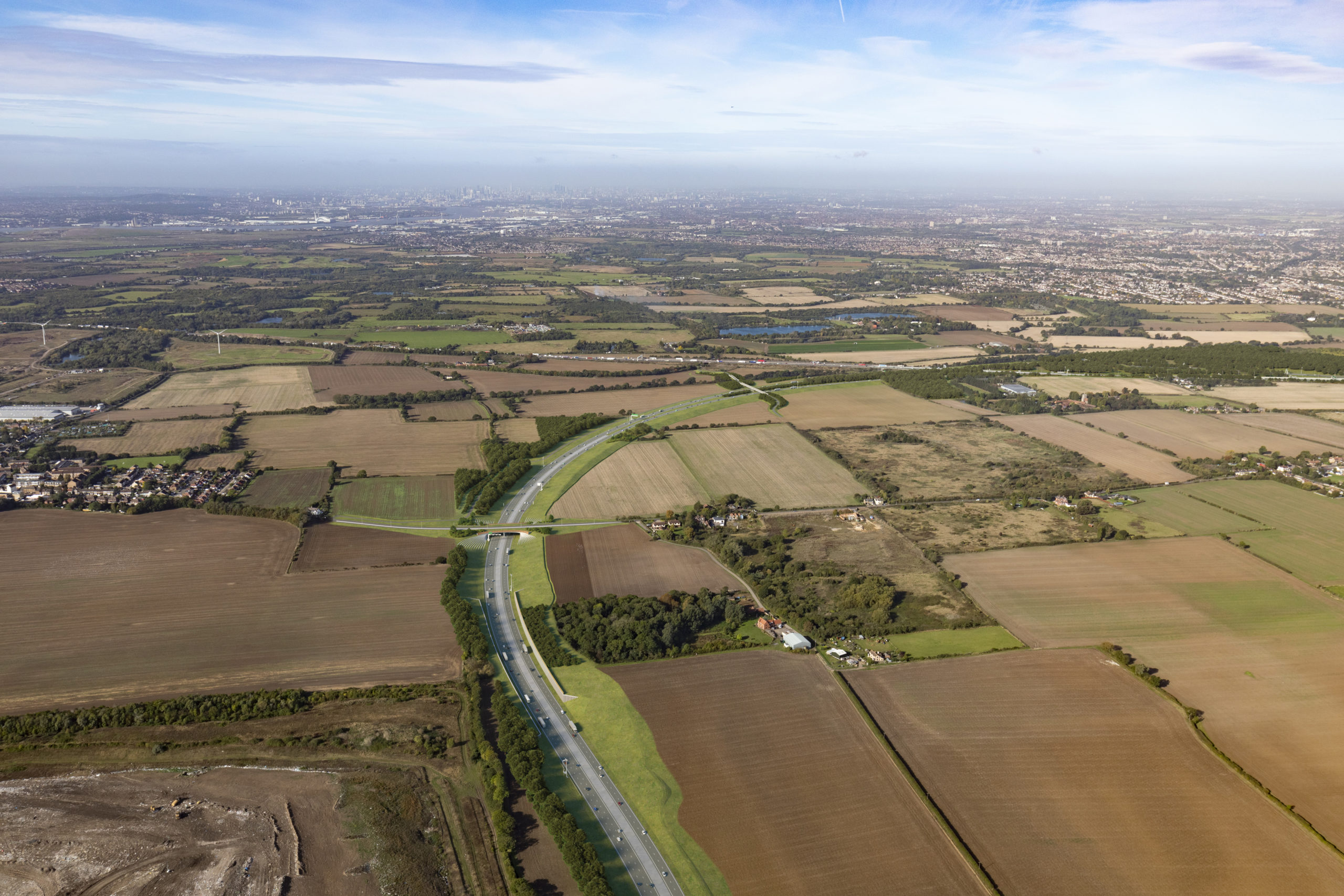 Artist impression of the North Road green bridge