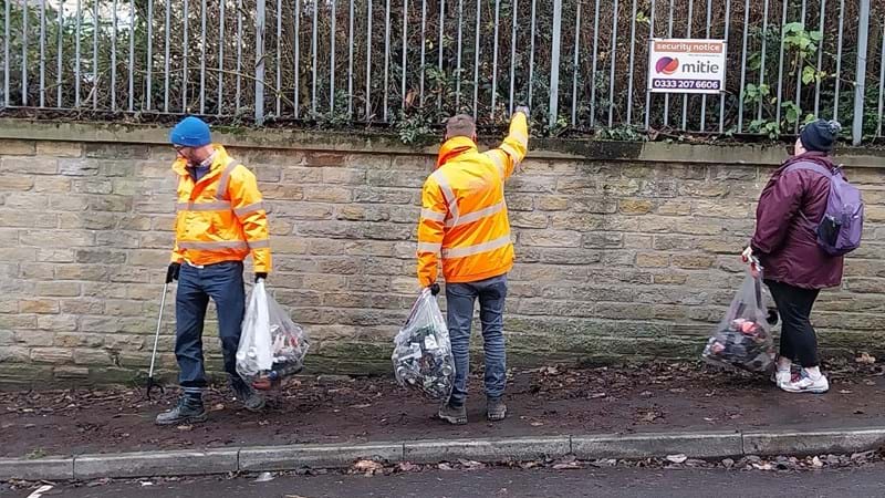 Historical Railways Estate volunteers join Halifax locals to make a clean sweep
