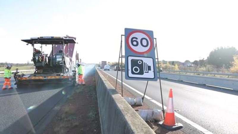 Highest safe speed in roadworks