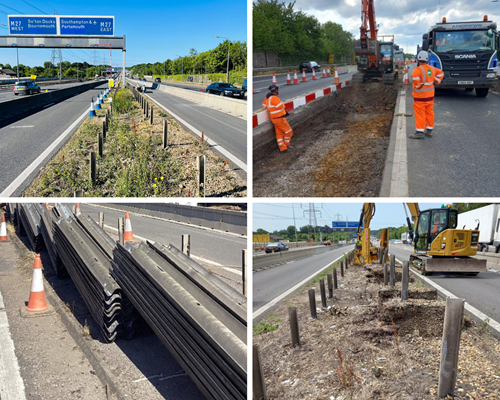 Works are underway on the M3 junction 9 to 14 programme
