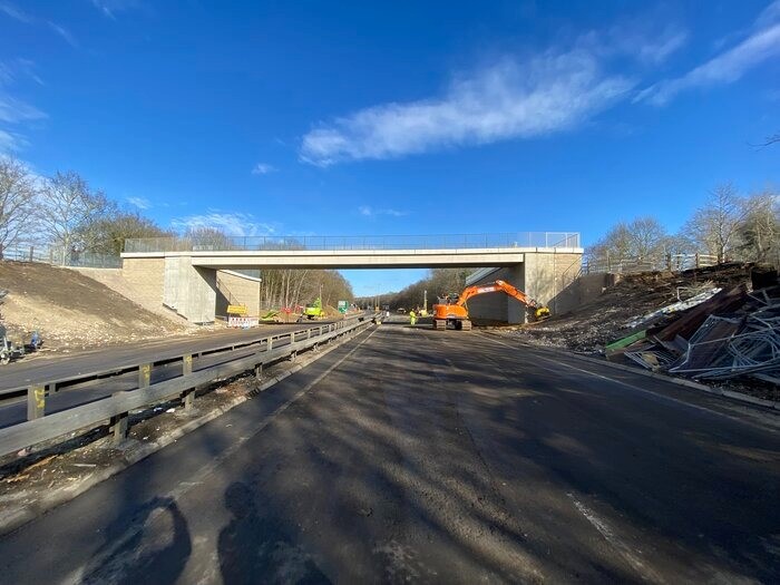 In position: new and improved Longthorpe footbridge