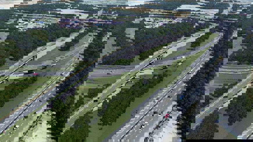 M25 junction 28 visualisation - A12 exit