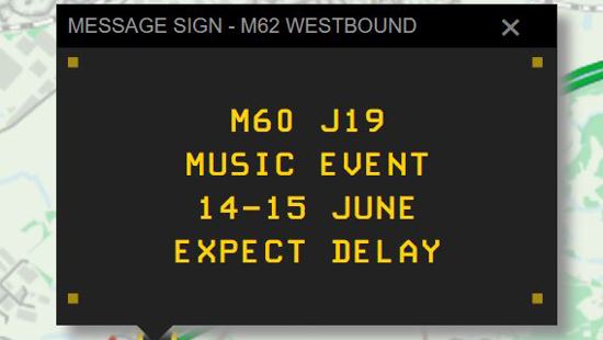 Driver advice for Parklife and other Manchester events this weekend
