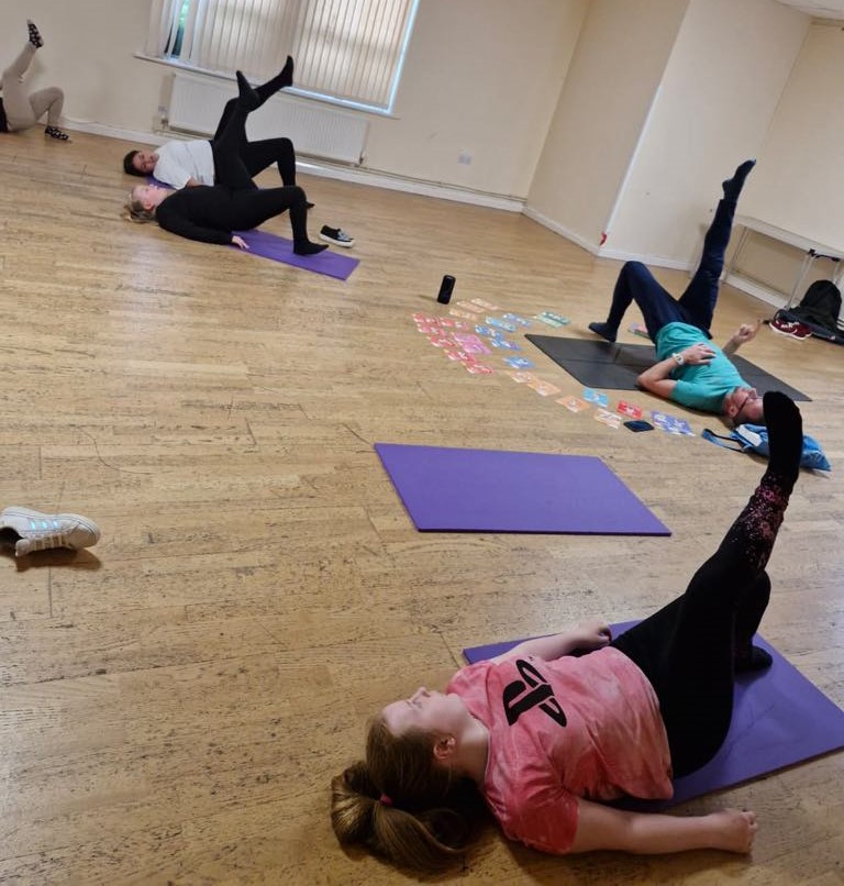Young people at Brockworth Youth Club enjoying some of the dance and exercise activities on offer