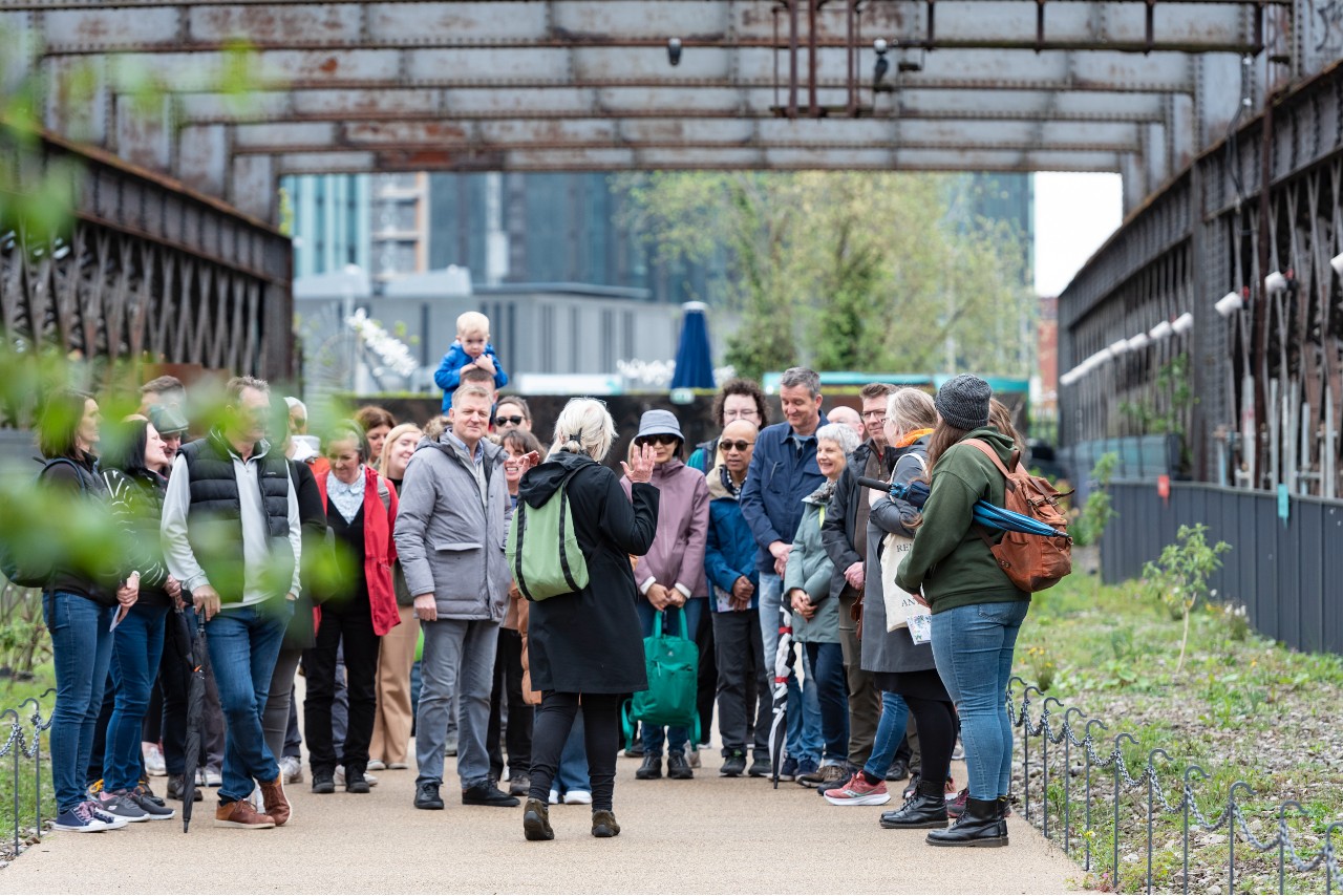 Visitors tour Castlefield Viaduct. Image ©National Trust Images Paul Harris