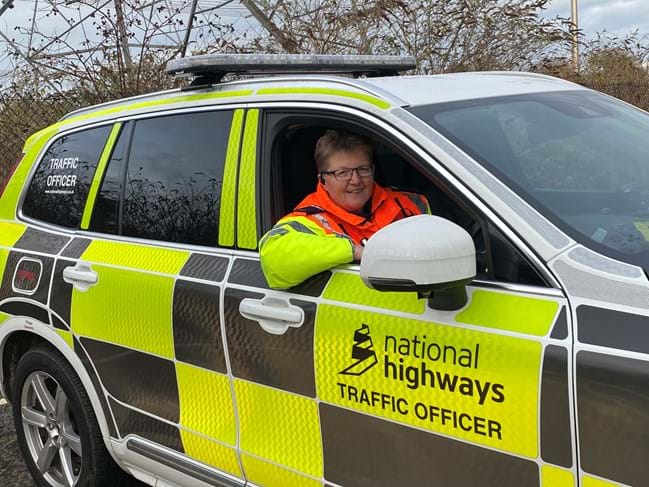 Gaye Bayliss is a National Highways traffic officer and will be out patrolling the Midlands motorway network on Christmas morning.