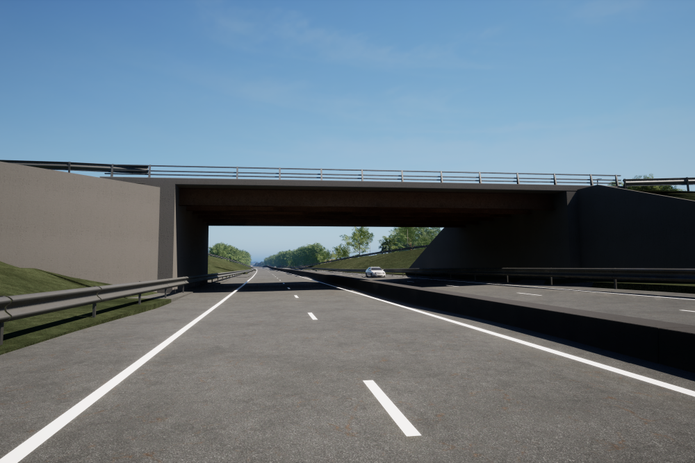 Proposed junction bridge from A46 northbound