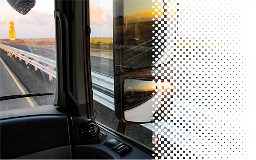 illustrating how HGV cab can limit the driver’s visibility