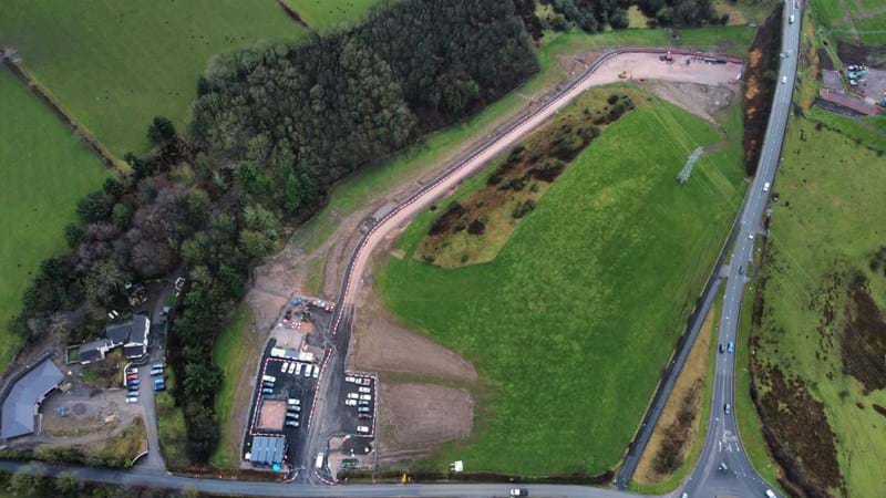 Southern construction compound for the A595 Moresby improvement scheme