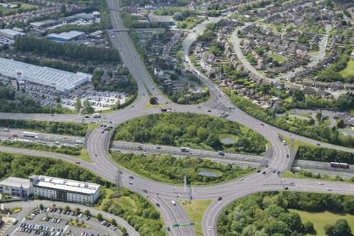 New M6 Junction 10 layout after work has finished