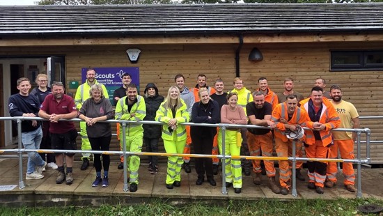 M4 bridge team dig in to help out South Gloucestershire Scout group