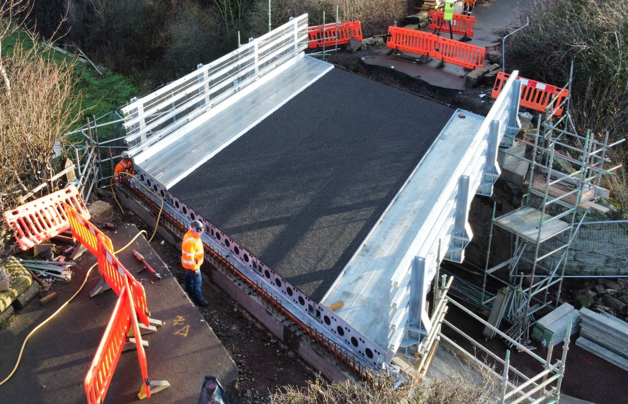 Work in progress on the bridge