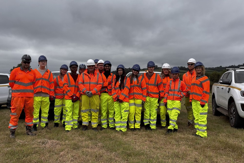 Some of our graduates and apprentices on site