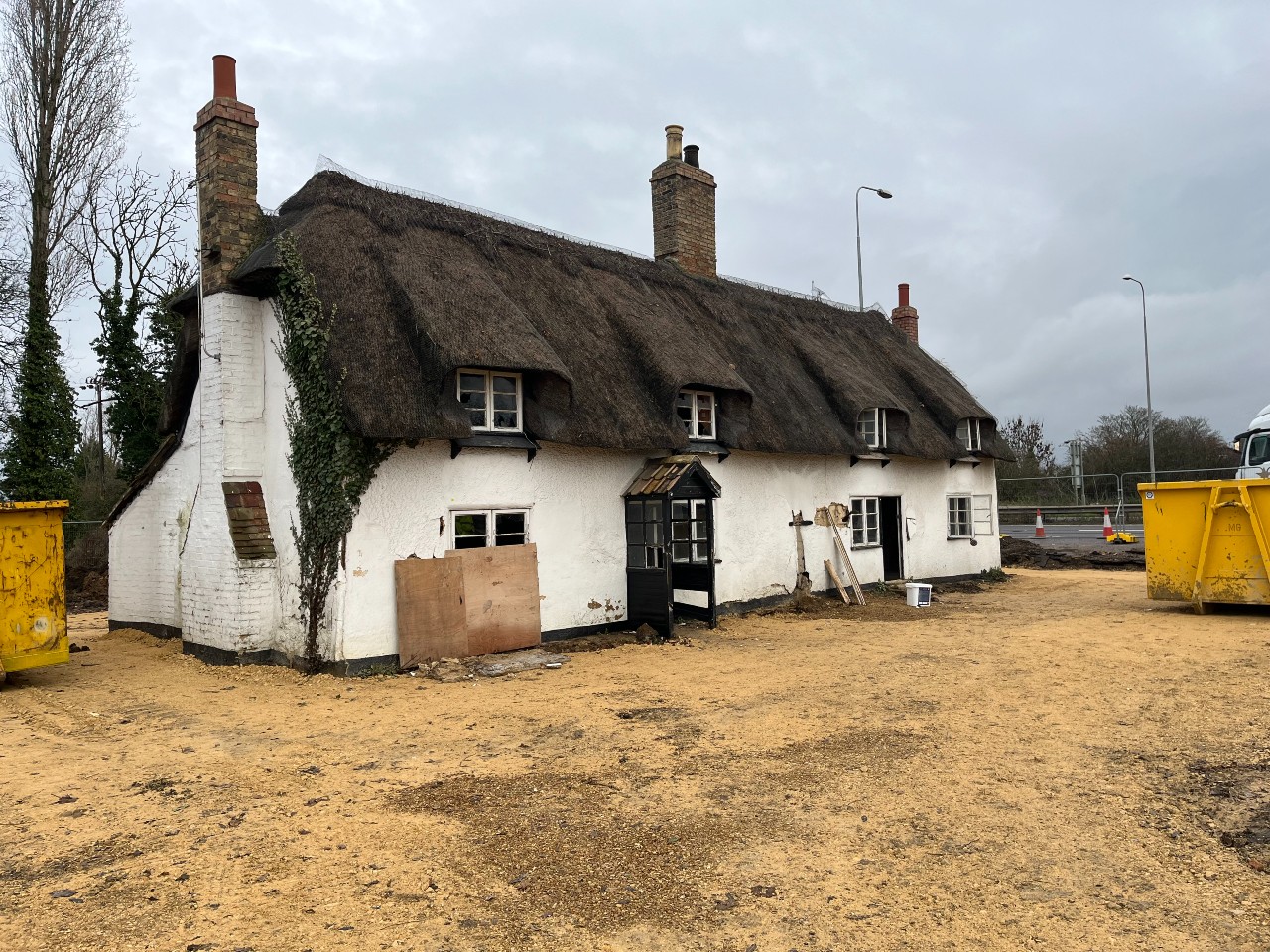 Brook Cottages in their current fragile state