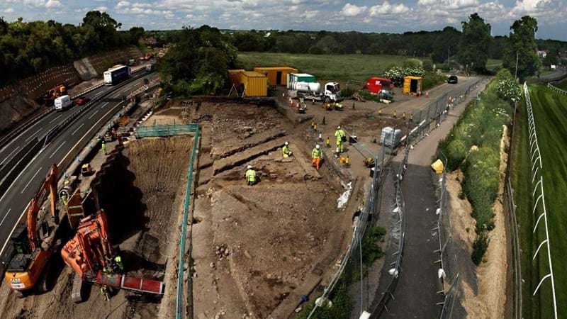 Ancient finds uncovered alongside the A1