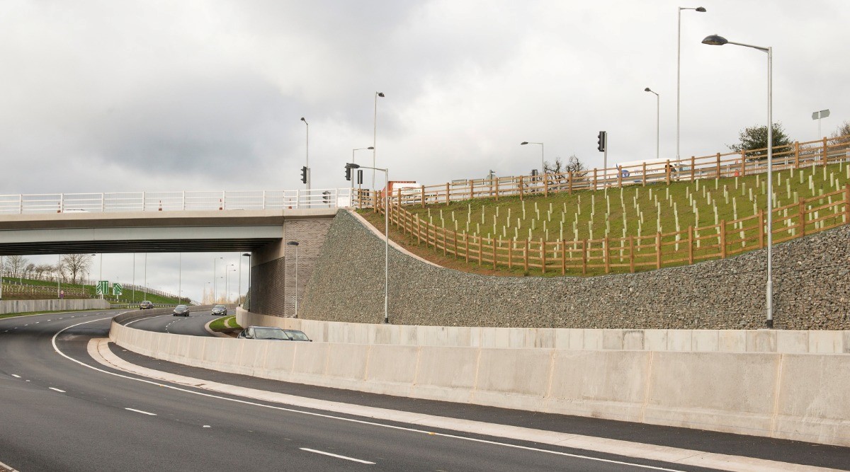 Photo of some concrete barriers similar to what will be installed on the M40/M42 interchange to further improve safety
