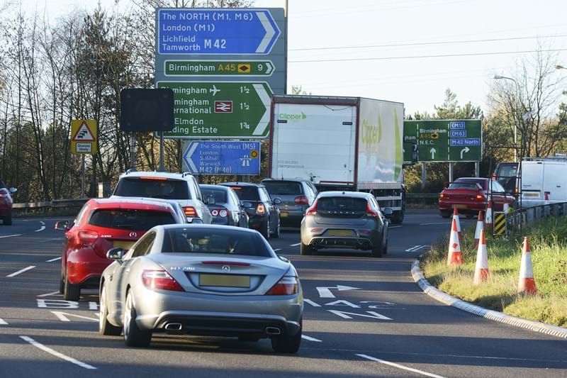 The scheme - once complete - will alleviate heavy traffic around Junction 6 and the busy A45