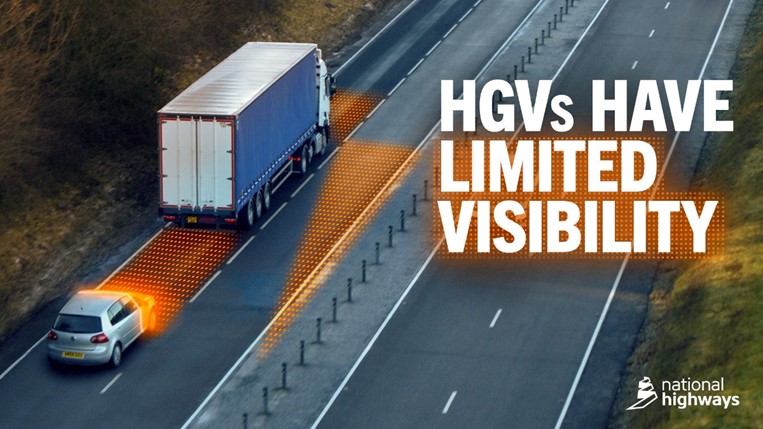 HGVs have limited visibility
