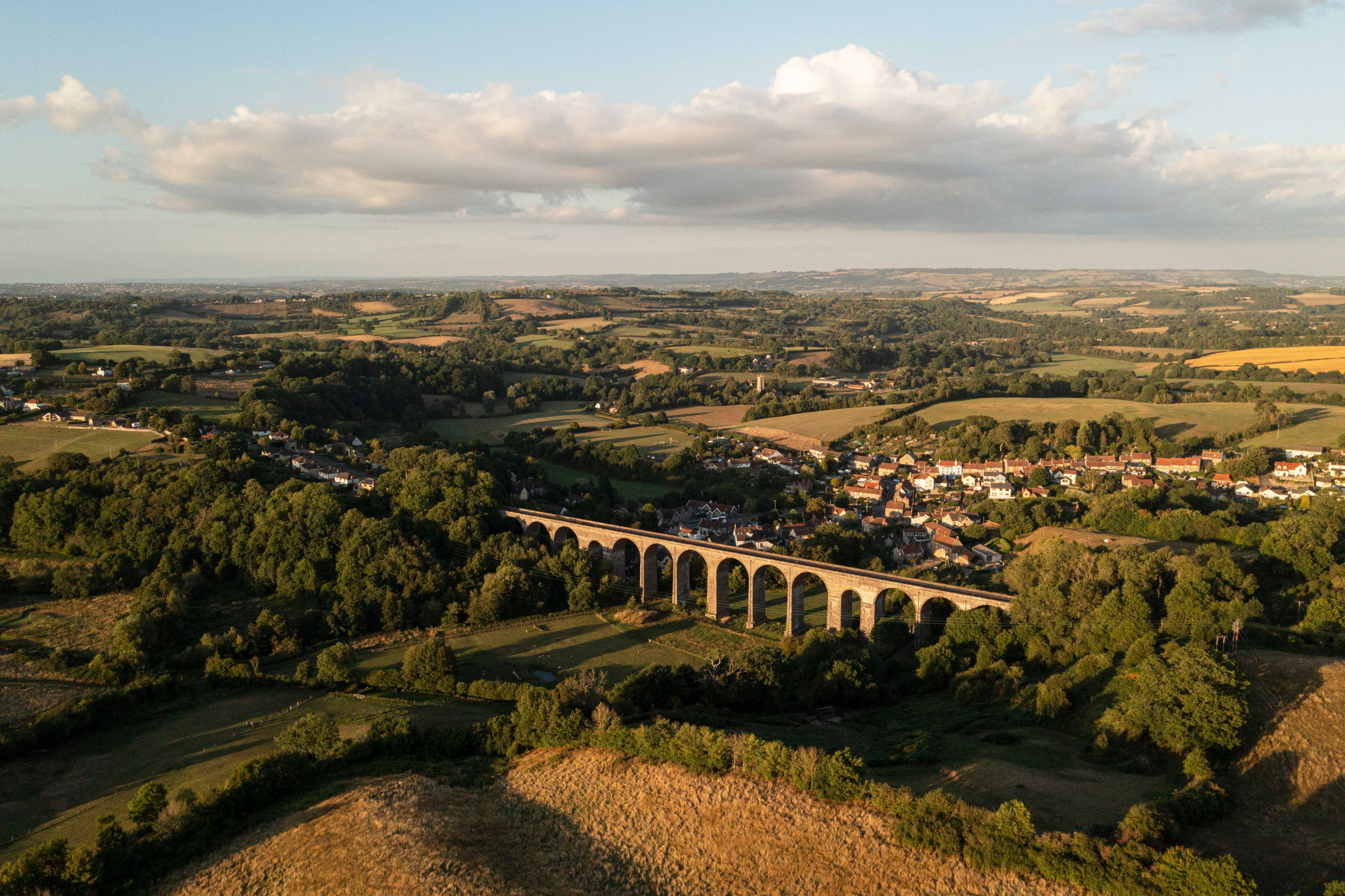 Aerial view of Pensford Viaduct