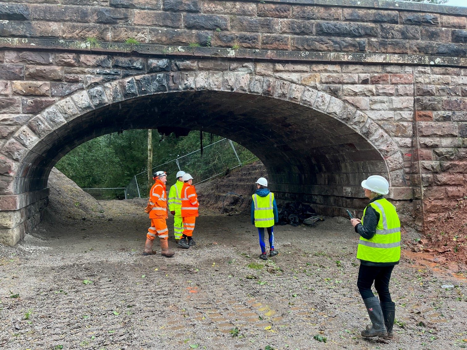 Representatives from Westmorland and Furness Council on site this week with the team