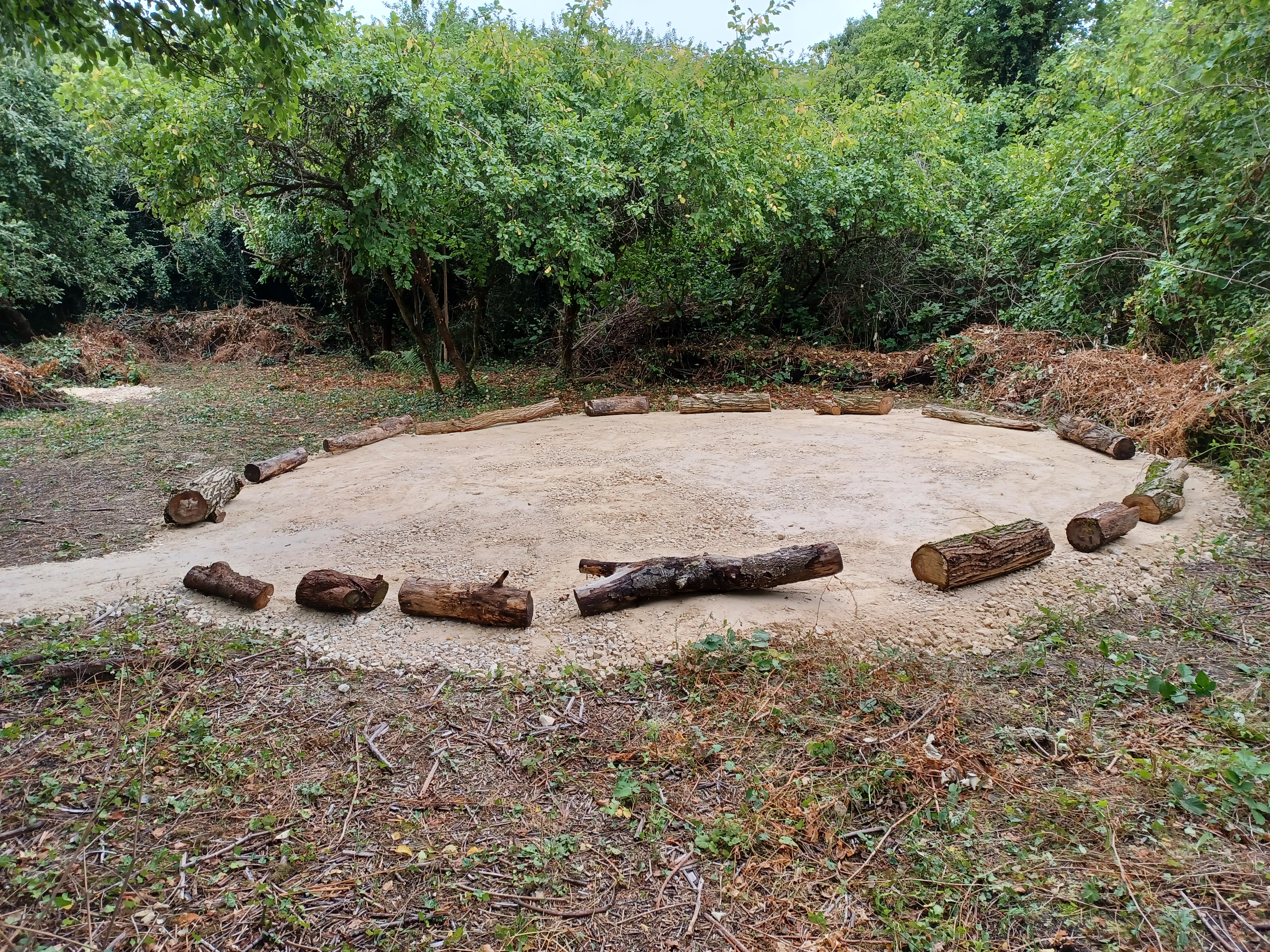 New firepit at Grays Wood Nature Reserve