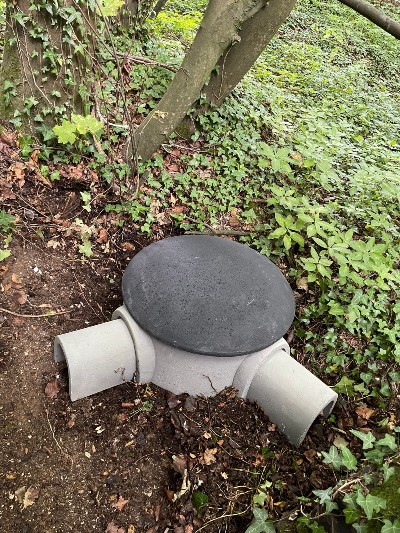 Hedgehog hotel for local habitants to use as a home near one of our structures in the south east