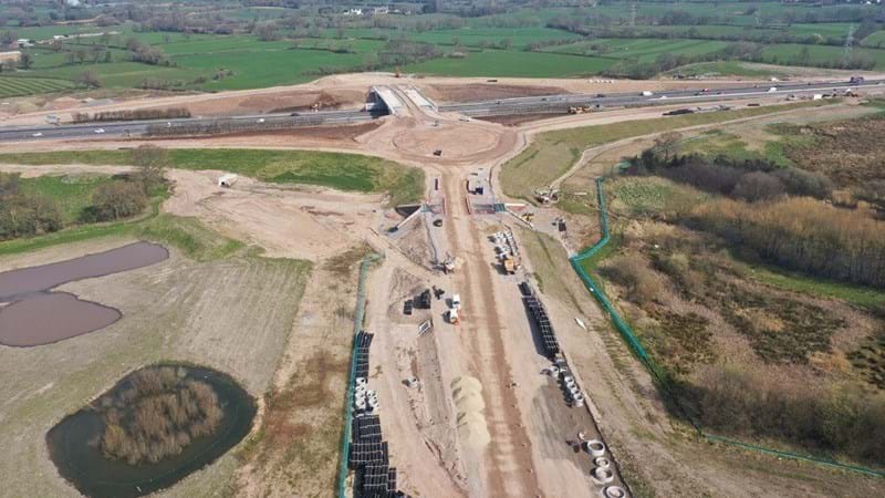 Aerial pictures show new M55 junction taking shape