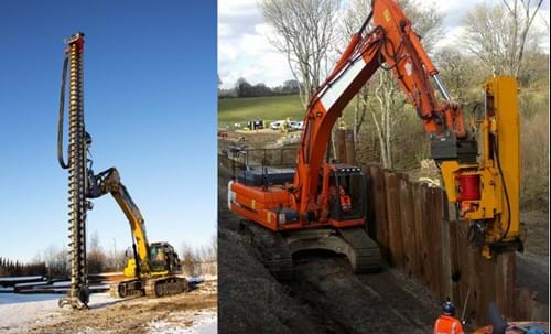 Specialist piling machines