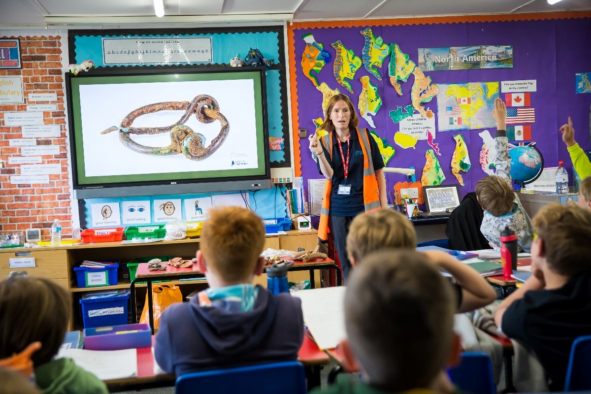 Pupils at Birdlip School