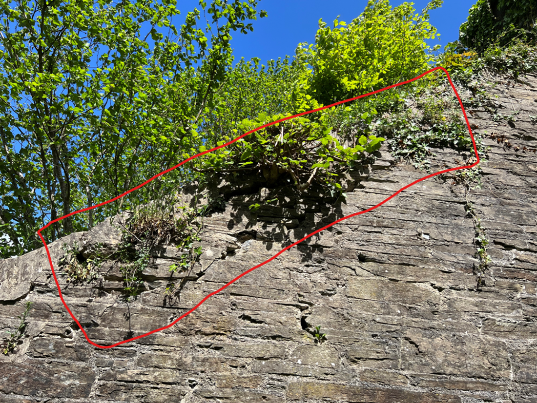 The wing of Broadpark Road Bridge before repairs