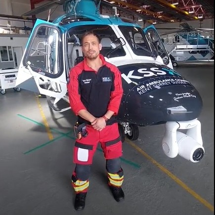 Dr Tom Reade of Kent Surrey and Sussex Air Ambulance charity