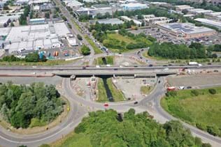 Ariel View of the Coal House roundabout J67