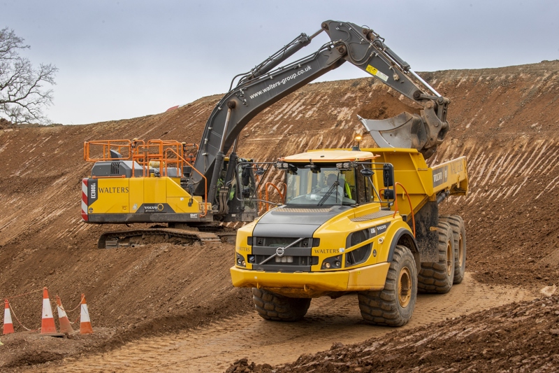 Building the new A4545 link road