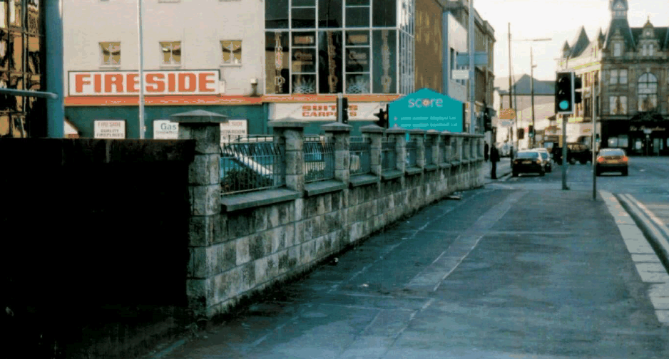 South parapet in 2001 where intense urbanisation has taken place over the years since the railway’s closure.