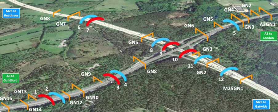 Bridges to be built and demolished as part of the M25 junction 10 project
