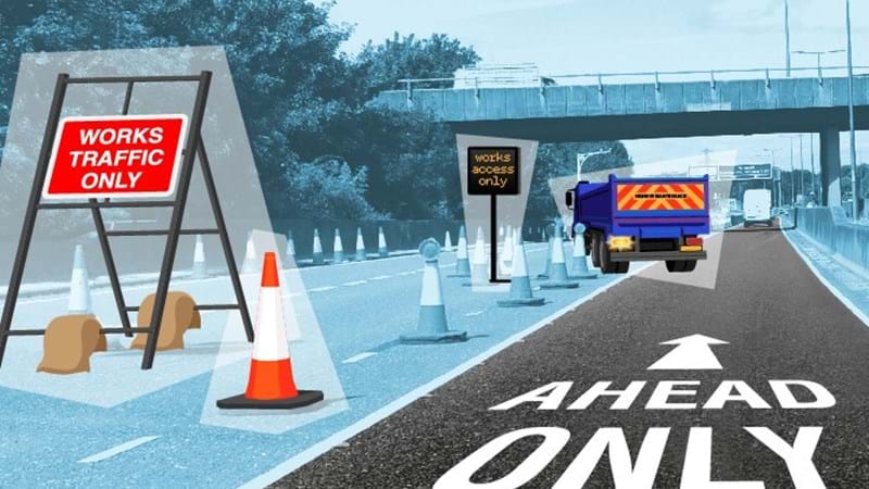 Increase in numbers of cars entering roadworks – drivers please be vigilant