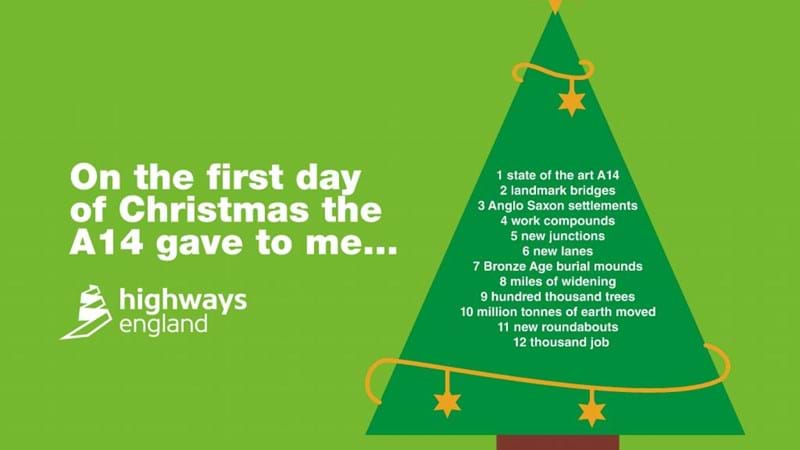 On the first day of Christmas, the A14 gave to me …