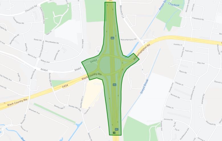 M6 junction 10 feedback map