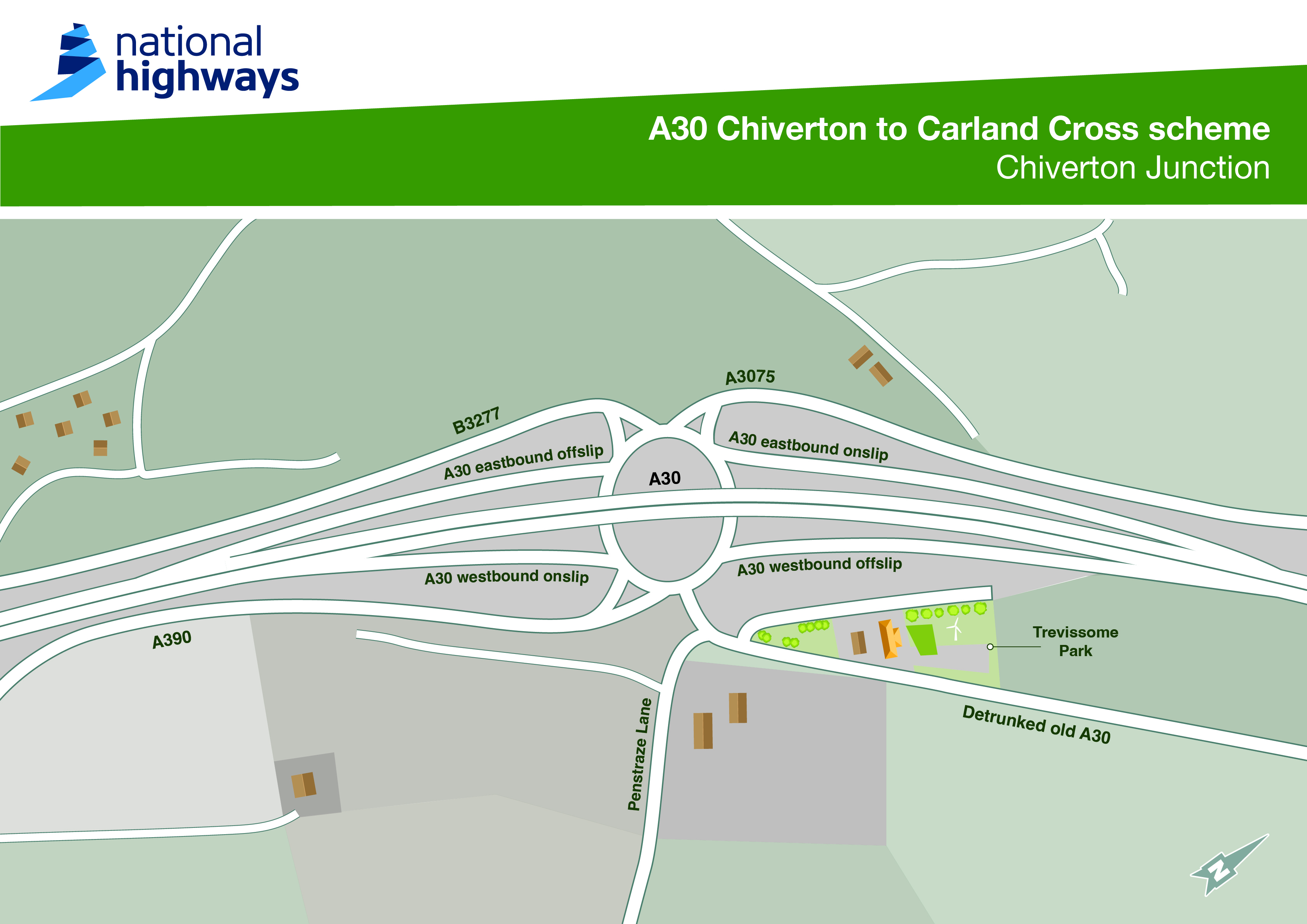 Chiverton junction map