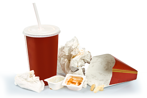fastfood wrappers