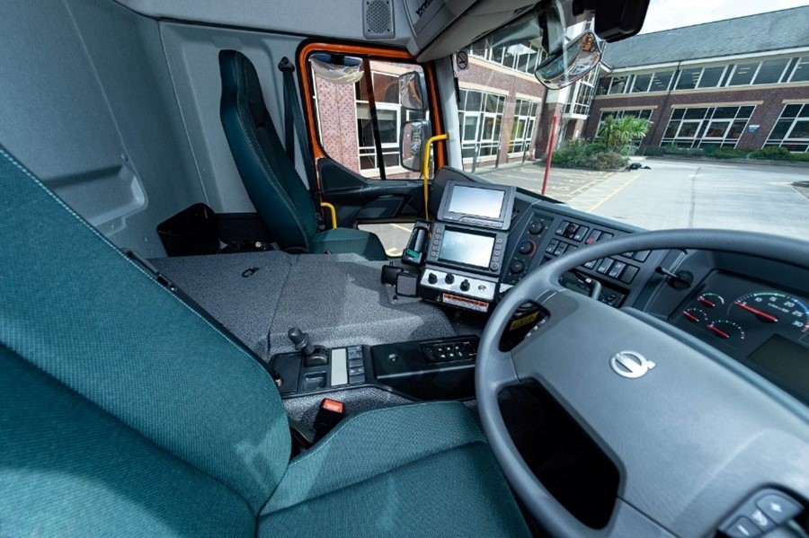 Inside the cockpit of one of the new National Highways gritters